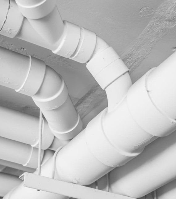 white plumbing pipes