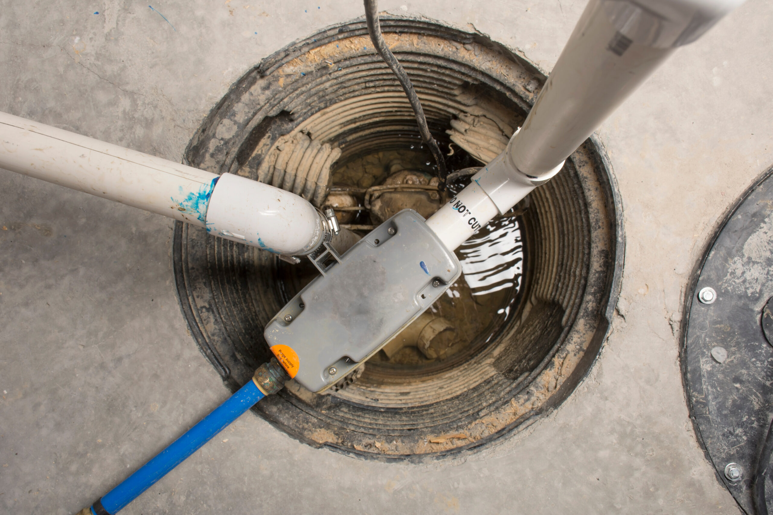 image of a sump pump install