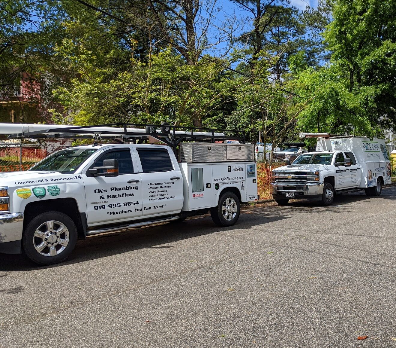 Ck's Plumbing trucks